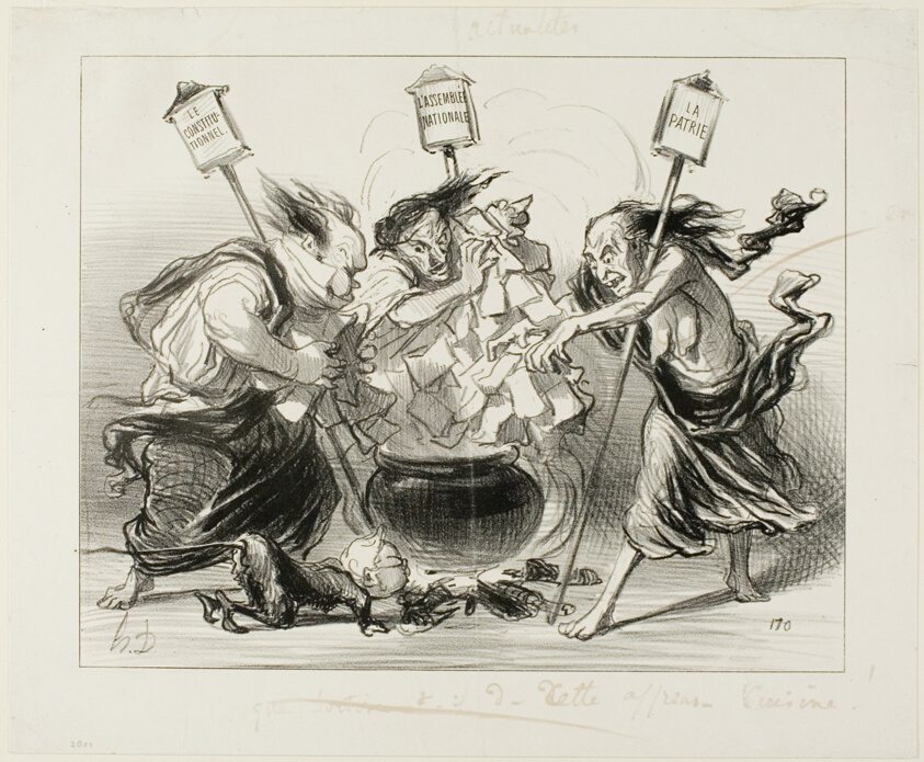 Too Many Cooks Spoil the Broth, plate 129 from Actualités