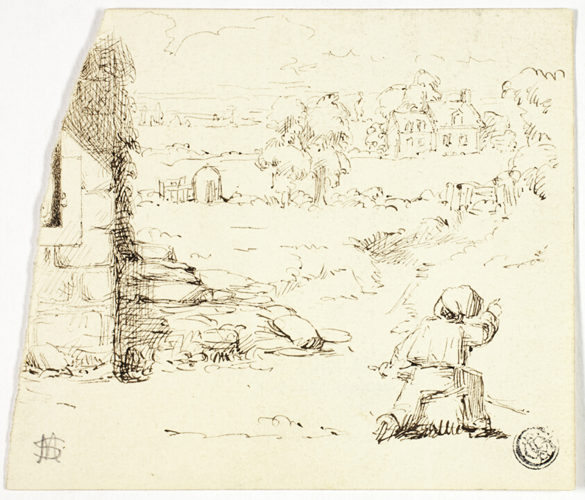 Landscape with Boy in Foreground