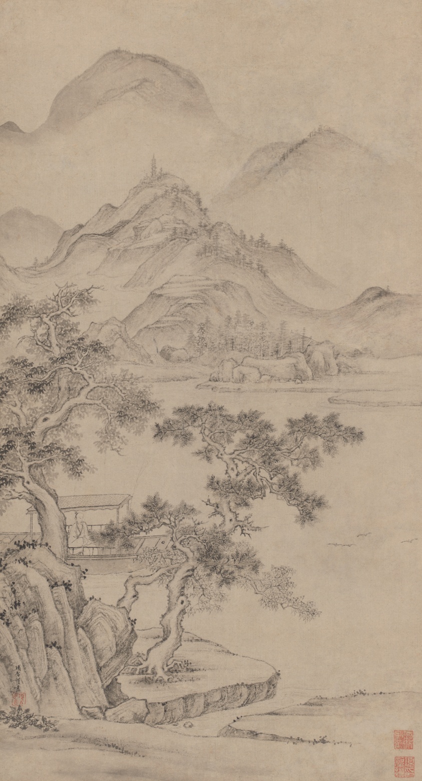 River and Mountain Landscape