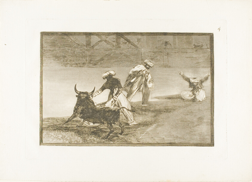 They Play Another with the Cape in an Enclosure, plate four from The Art of Bullfighting