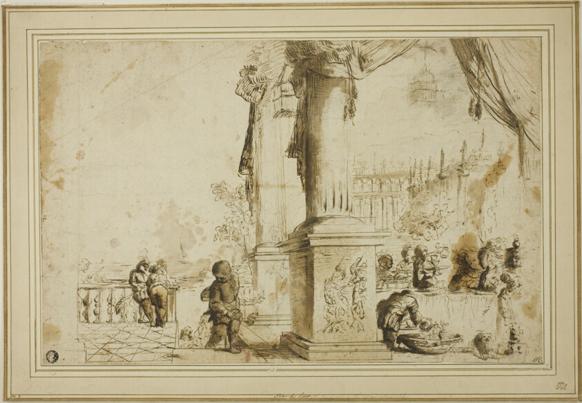 Banquet Scene on Terrace