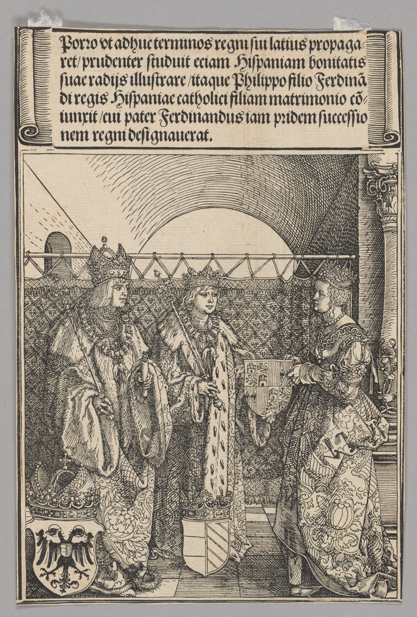 Betrothal of Phillipp with Johanna, plate 15 from Historical Scenes from the Life of Emperor Maximilian I from the Triumphal Arch