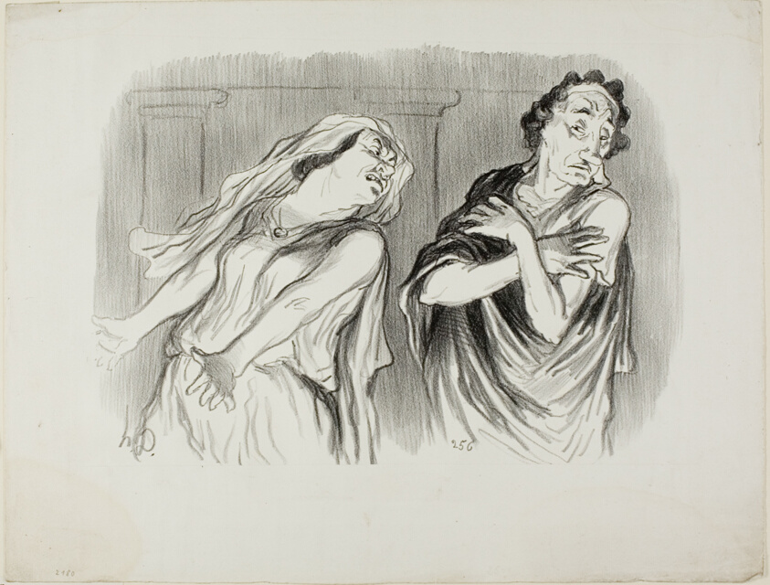 Andromache. “- Our family 's destiny was pitiless death, my husband was tortured to the end of his breath,” plate 6 from Physionomies Tragiques