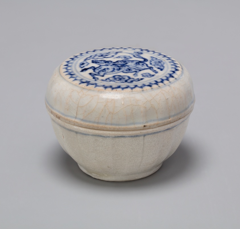 Miniature Covered Box with Animal and Cloud Motif