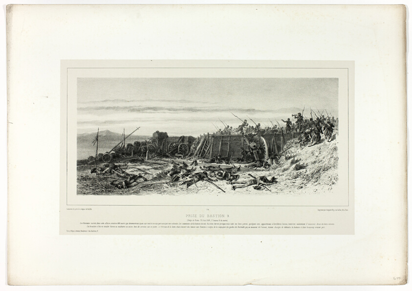 Capture of Bastion no. 9, from Souvenirs d’Italie: Expédition de Rome