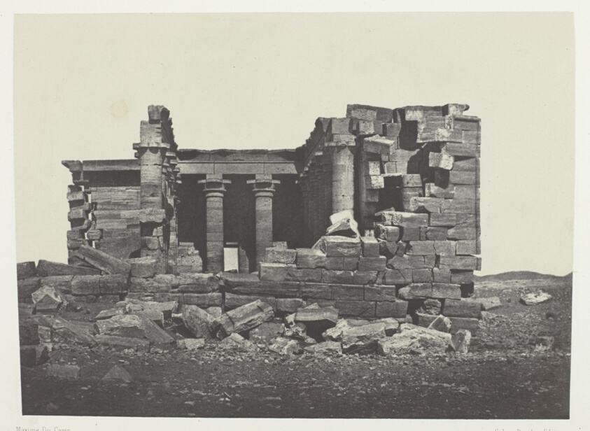 Temple De Maharakkah (Hièra Sycaminos Des Grecs); Nubie, plate 96 from the album "Egypte, Nubie, Palestine et Syrie" (1852)