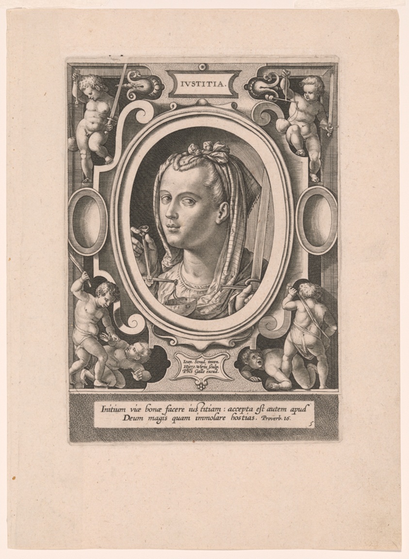 Justitia, plate 5 from The Seven Virtues