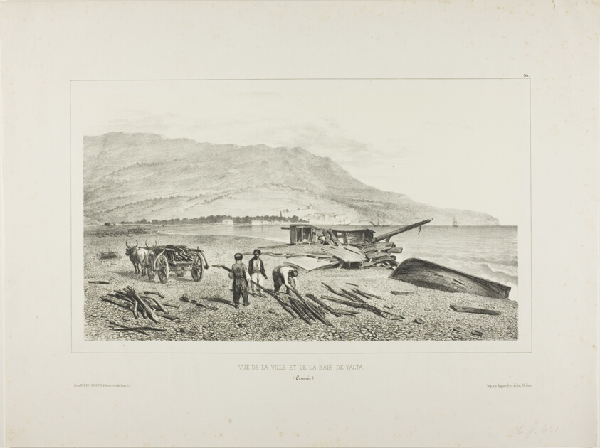 View of the Village and Bay of Yalta, Crimea, August 15, 1837