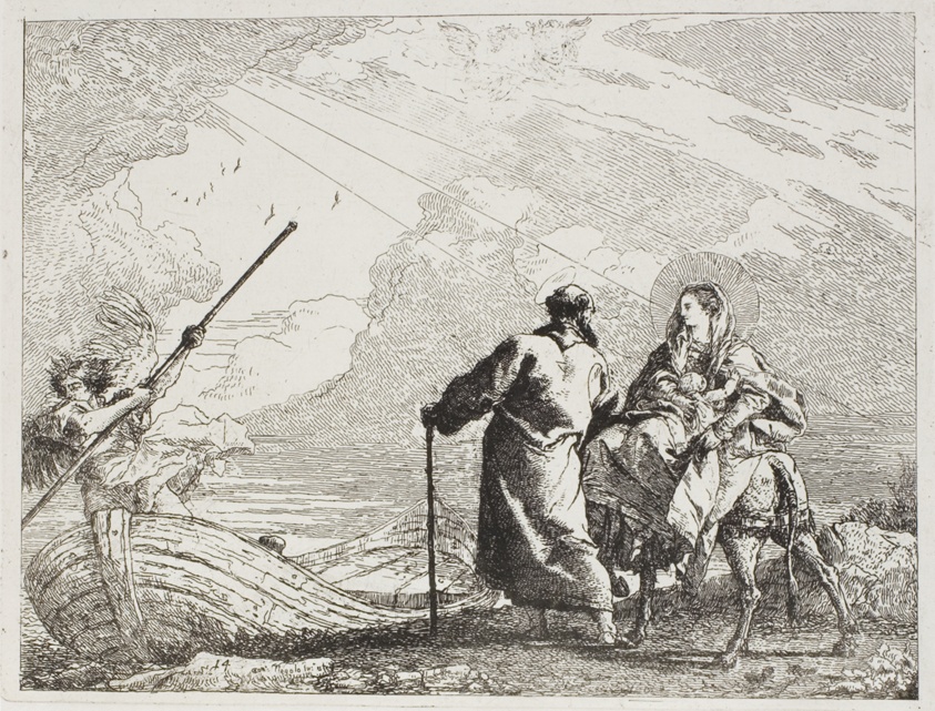 The Holy Family on the Bank of a River, plate fourteen from The Flight into Egypt