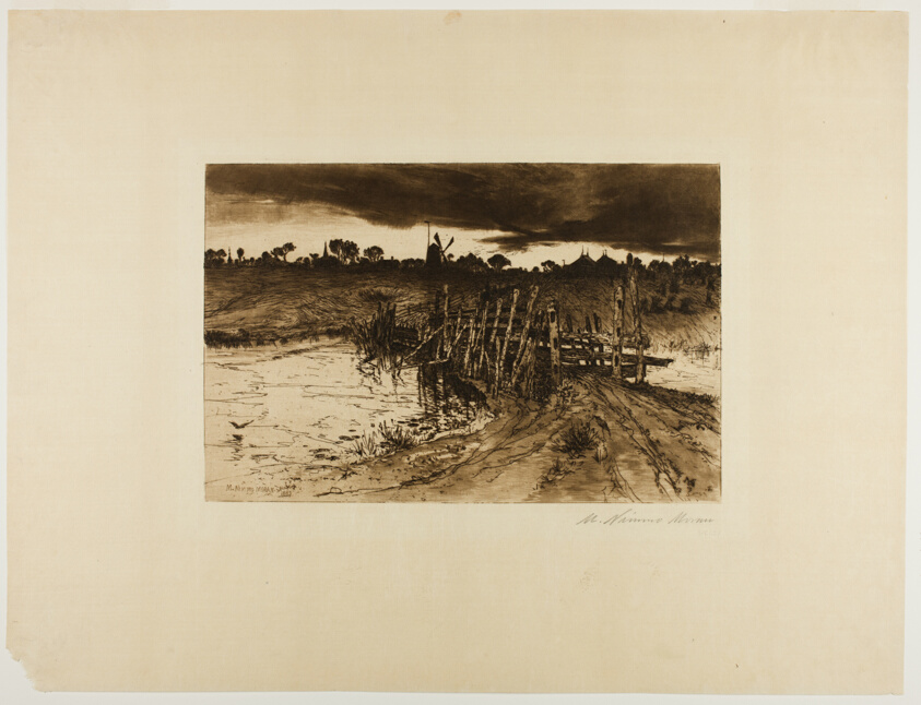 Landscape with Mill and a Wooden Bridge