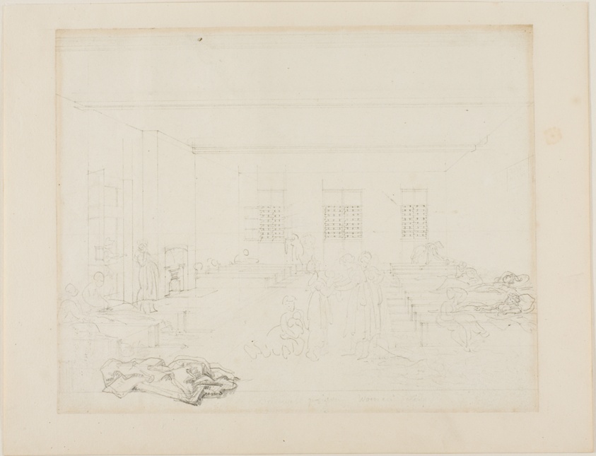 Study for Bridewell Prison, Women's Side, from Microcosm of London