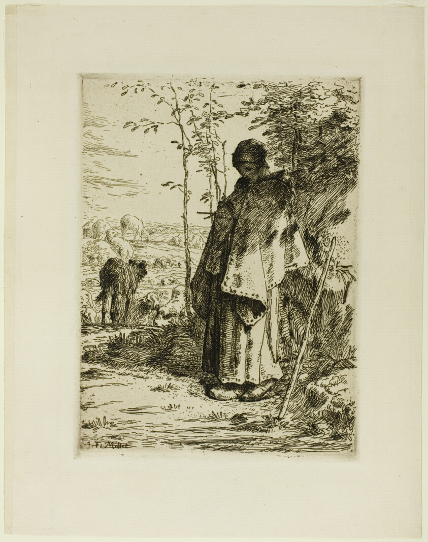 The Shepherdess Knitting