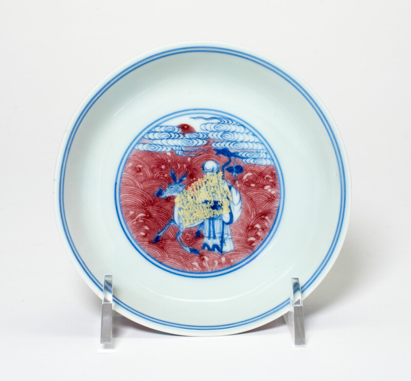 Dish with Immortal and Deer