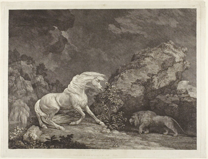 A Horse Frightened by a Lion