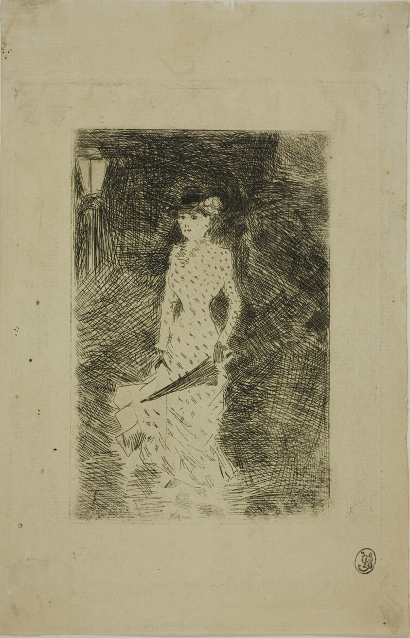 Strolling Woman with Umbrella