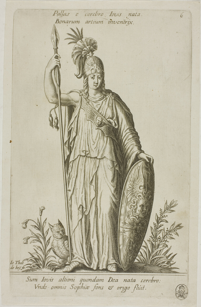 Pallas Athena, plate 6 from Parnassus Biceps