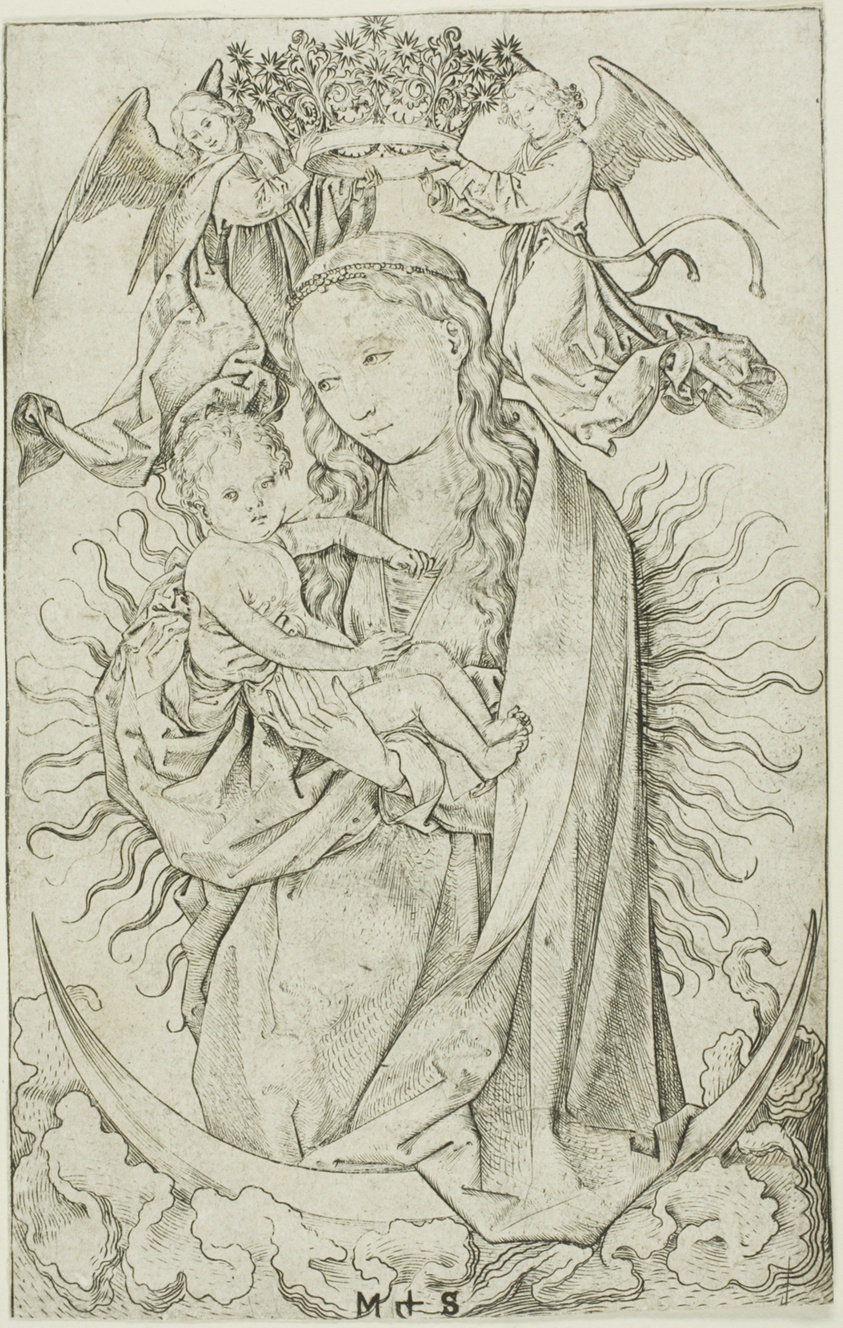 The Madonna on the Crescent Crowned by Two Angels
