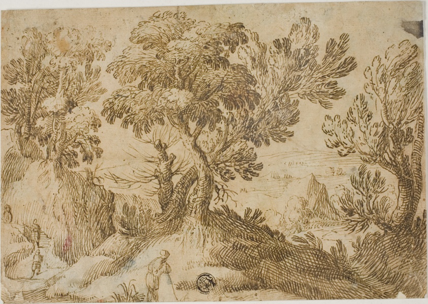 Figures in Hilly Landscape