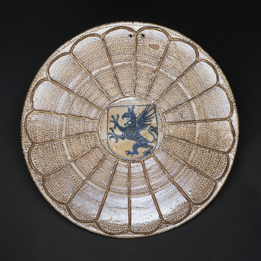 Hispano-Moresque Lusterware Plate with Griffin