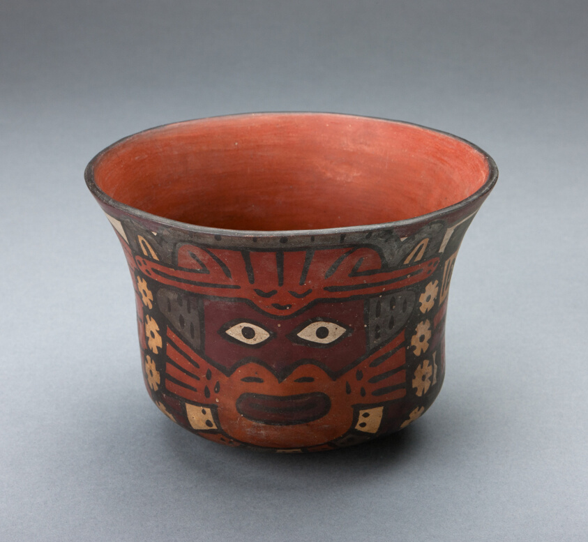Cup Depicting a Ritual Perfomer Wearing a Feline Mask