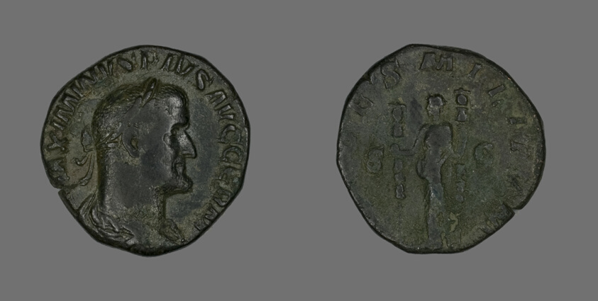 Sestertius (Coin) Portraying Emperor Maximinus