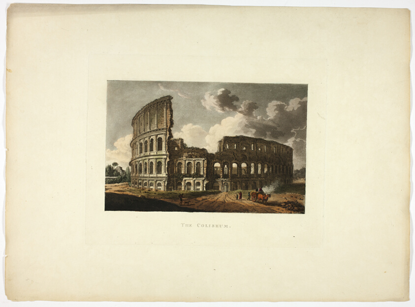 The Coliseum, plate fifteen from A Select Collection of Views and Ruins in Rome and its Vicinity
