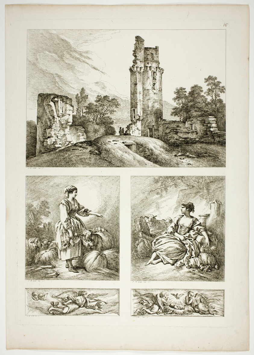 Plate Sixteen of 38 from Oeuvres de J. B. Huet