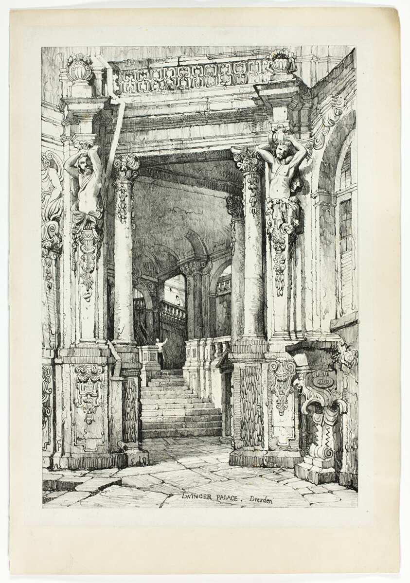 Zwinger Palace, Dresden, from Facsimiles of Sketches made in Flanders and Germany