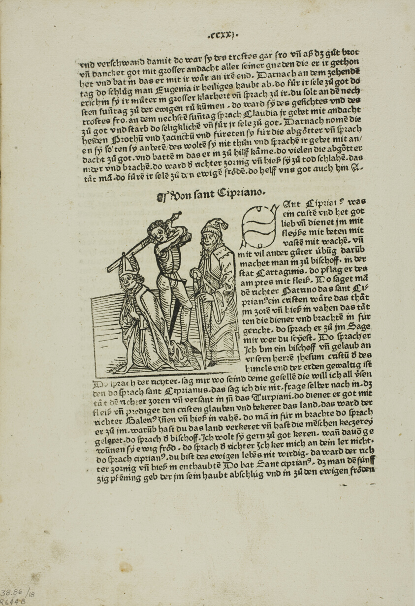 Martyrdom of Saint Cipriano from Heiligenleben (Lives of the Saints), Plate 18 from Woodcuts from Books of the 15th Century