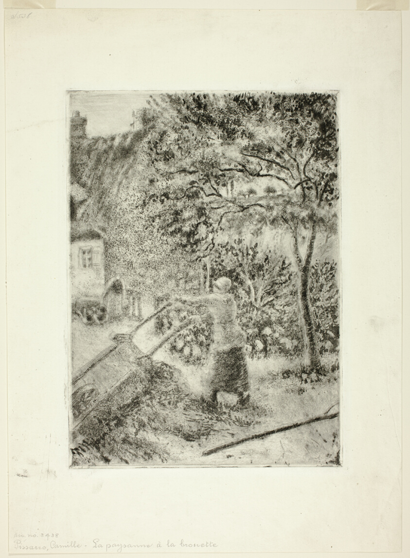 Woman Emptying a Wheelbarrow