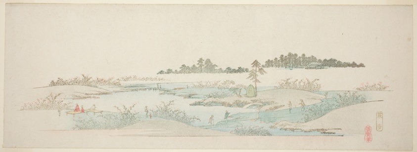 Hagi Temple (Hagidera), from the series "Thirteen Views of the Environs of Edo"