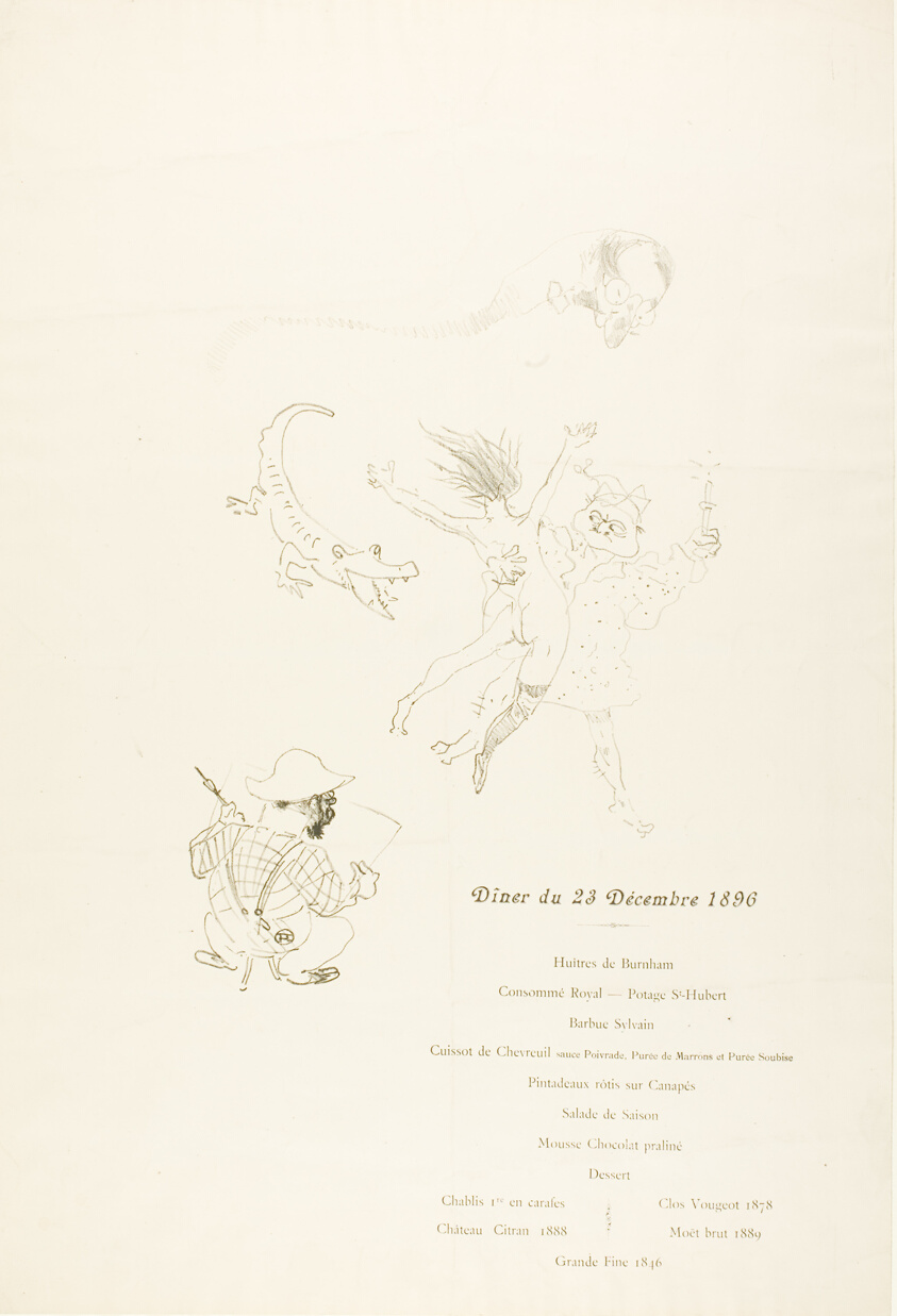 Le crocodile, Menu