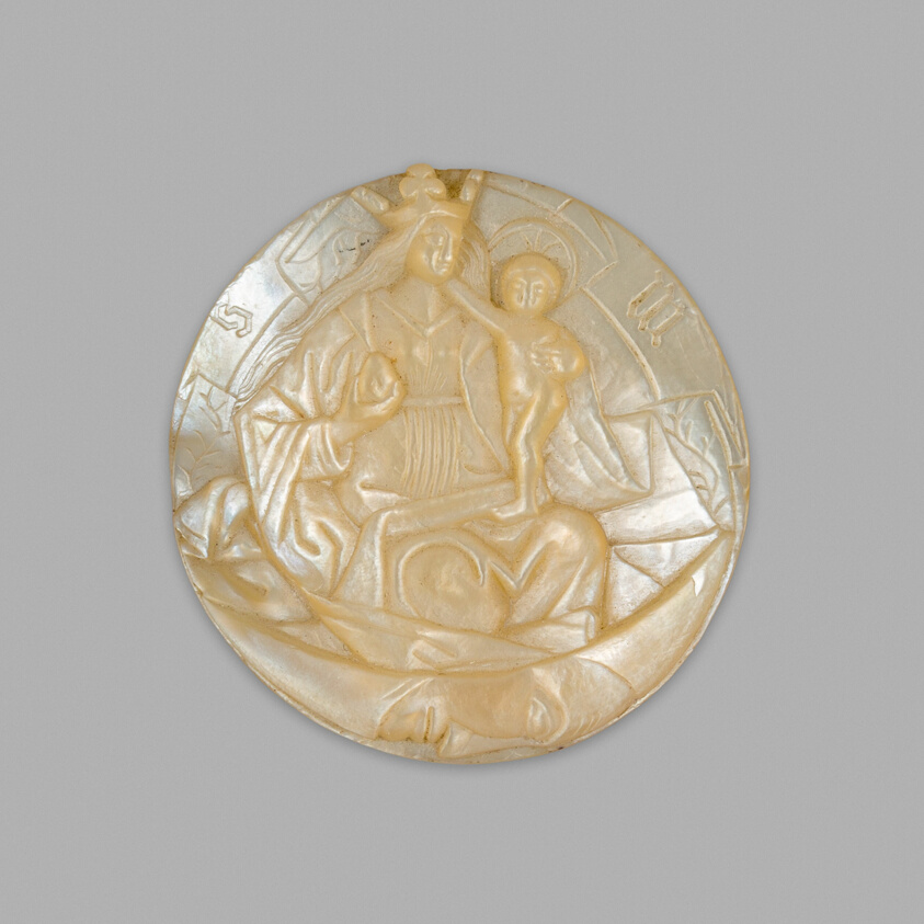 Cover of a Reliquary Container with the Virgin and Child on the Crescent Moon