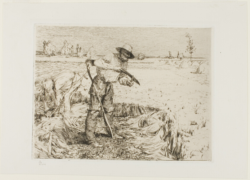 Mower Honing a Scythe