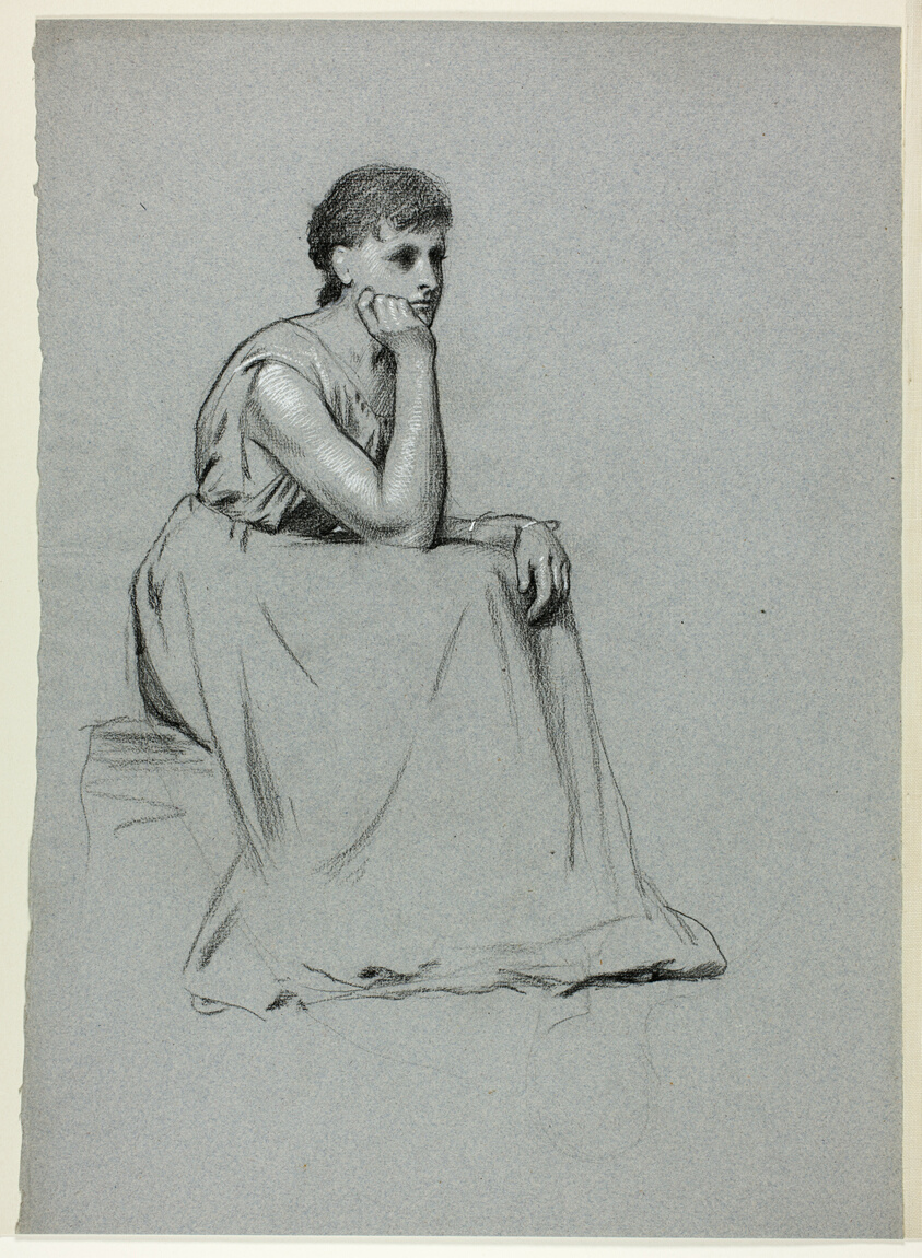 Seated Woman Resting on her Elbow