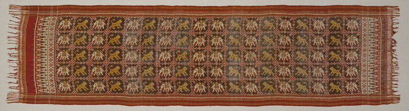 Ceremonial Cloth with Pattern of Elephants and Tigers