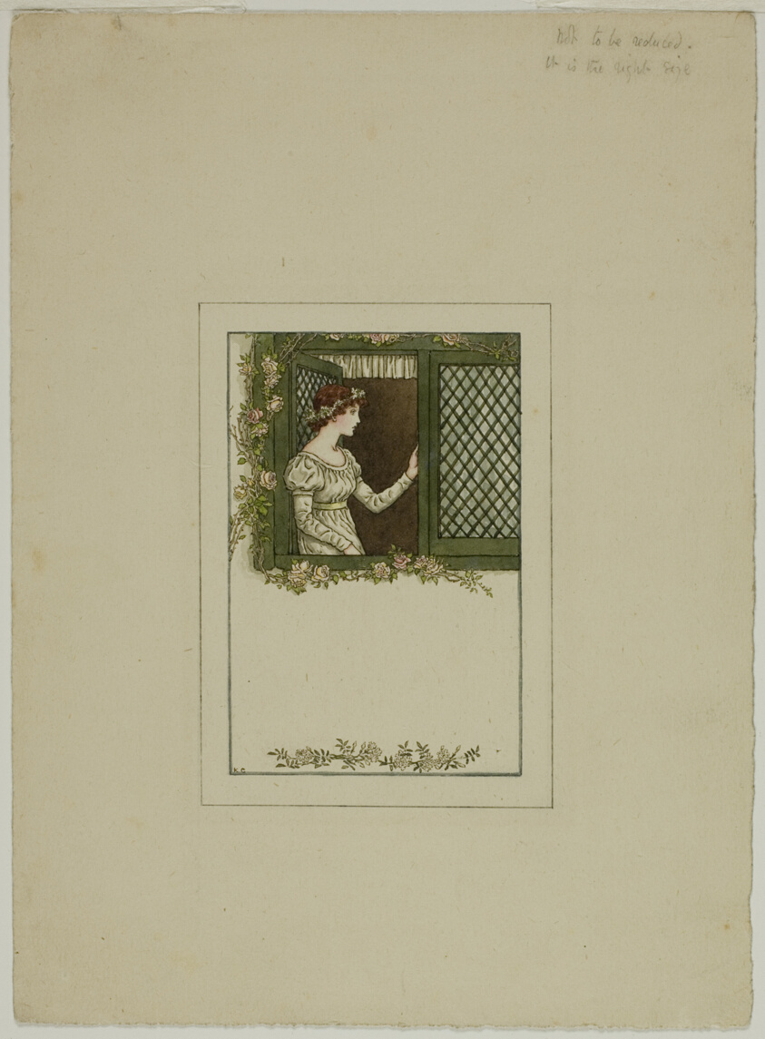 Woman at Lattice Window