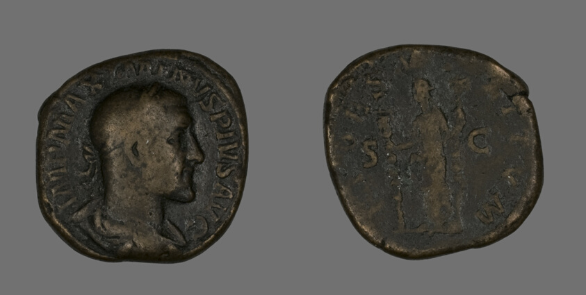 Sestertius (Coin) Portraying Emperor Maximinus