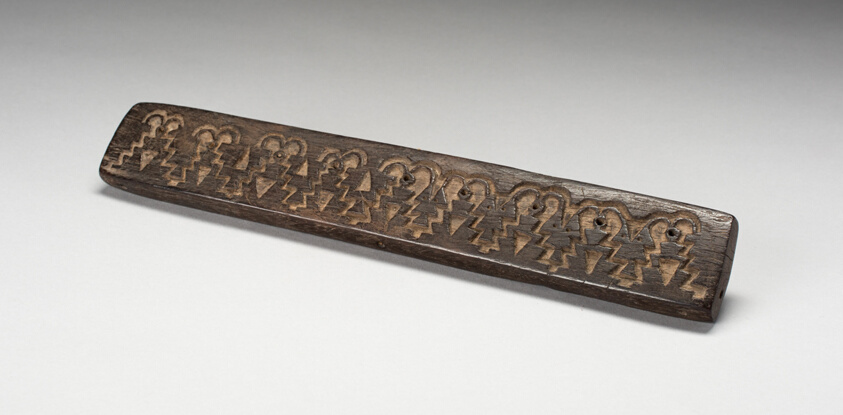 Balance-Beam Scale Insided with Bird, Fish and Geometric Motifs