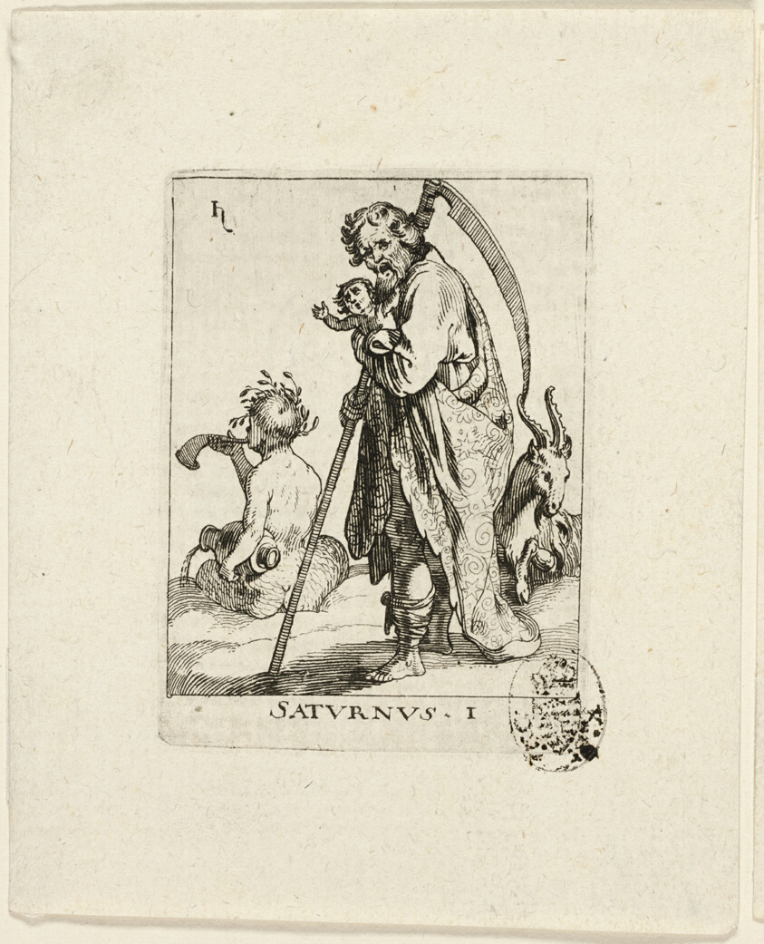 Saturnus, plate one from Der VII Planeten