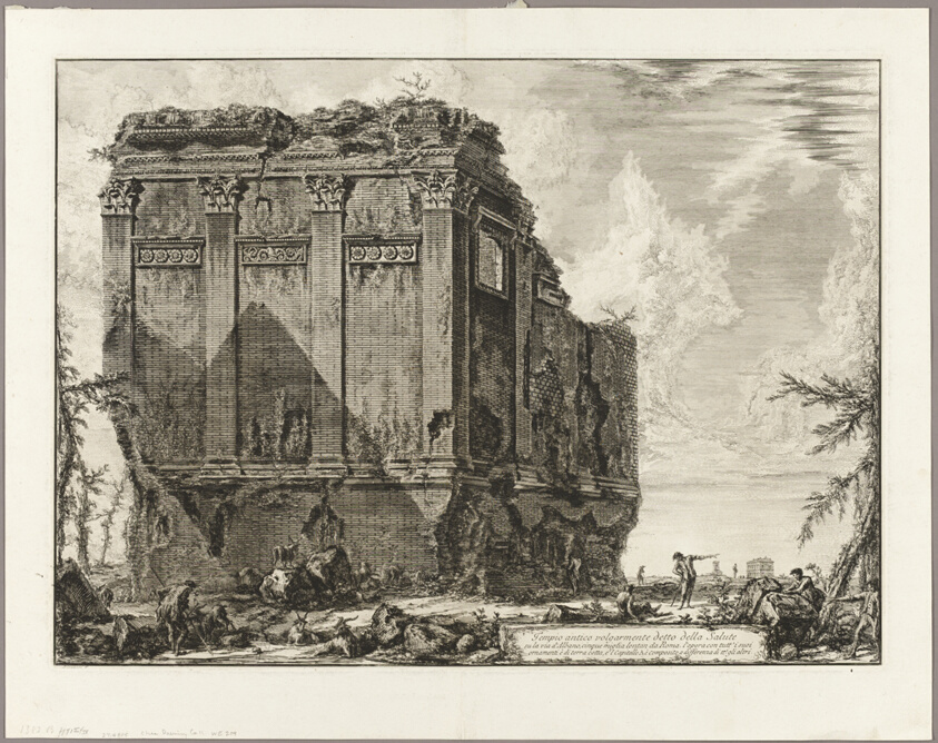 Ancient temple commonly called the Temple of Health on the Via d'Albano five miles outside Rome, from Views of Rome