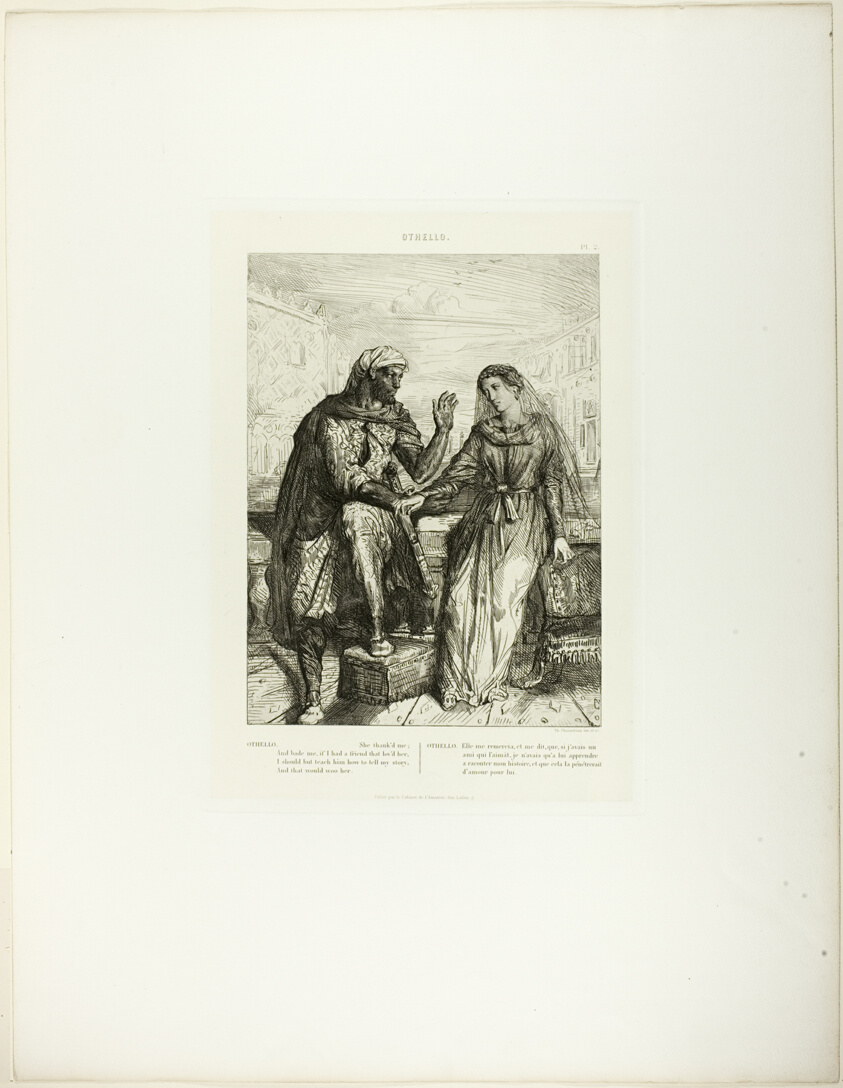 She Thank’d Me, plate 2 (act 1, scene 3), from Othello