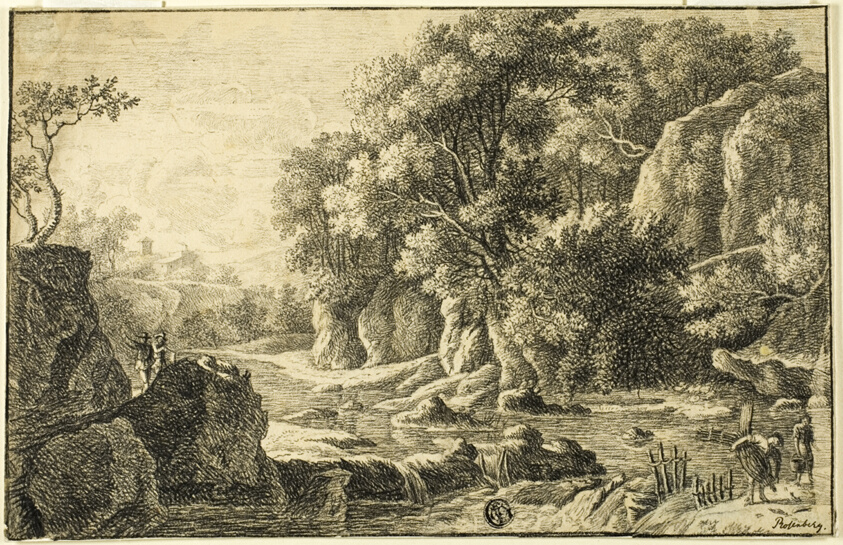 River Landscape with Figures