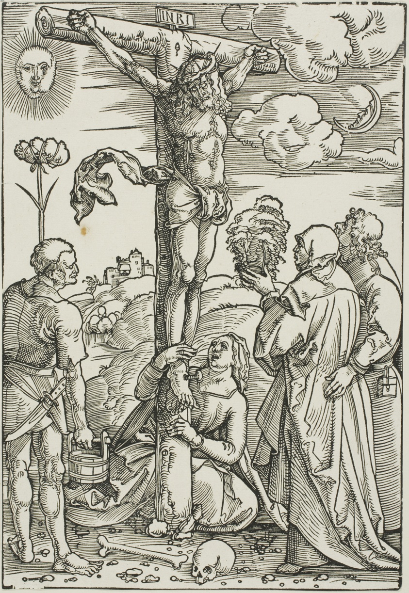 Christ on the Cross with Mary, John, the Magdalen, and Stephen