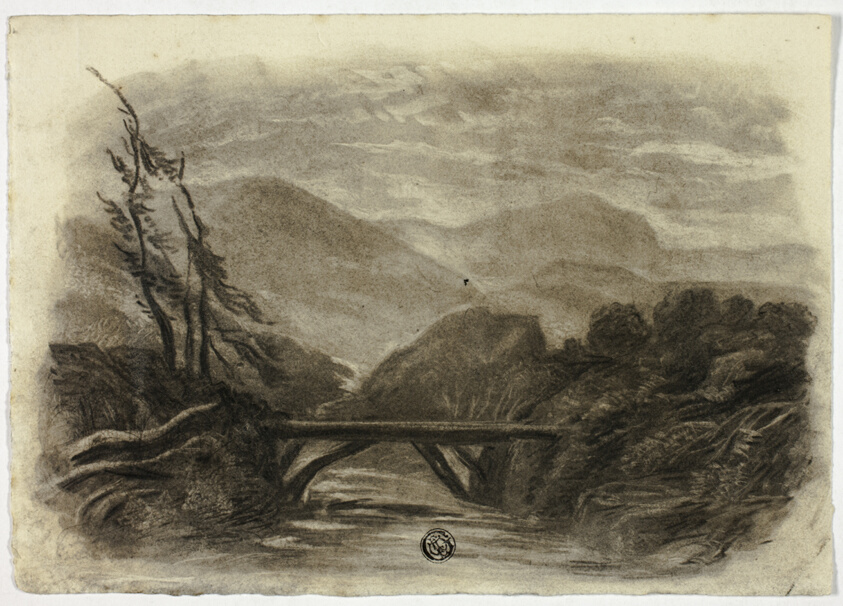 Mountain Stream with Small Bridge I