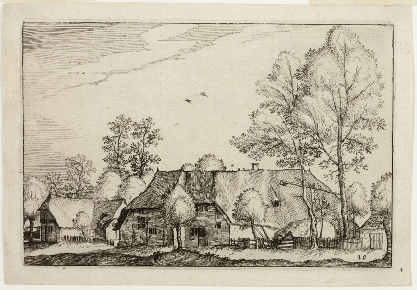 Large Farm, plate ten after Pictures of Farms, Country Houses and Rustic Villages (Praediorum villarum et rusticarum casularum icones)