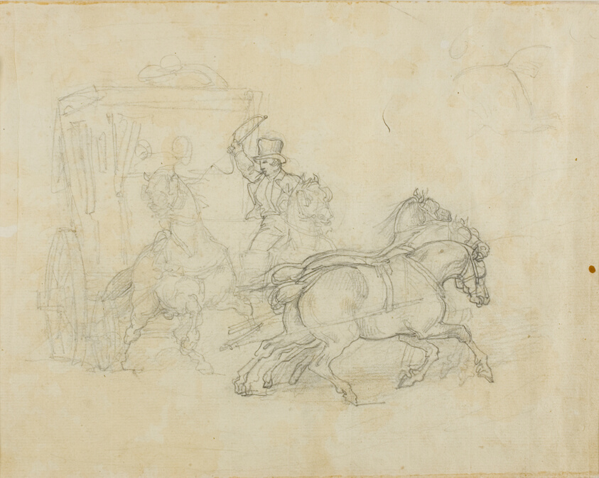 A Stagecoach Drawn by Five Horses
