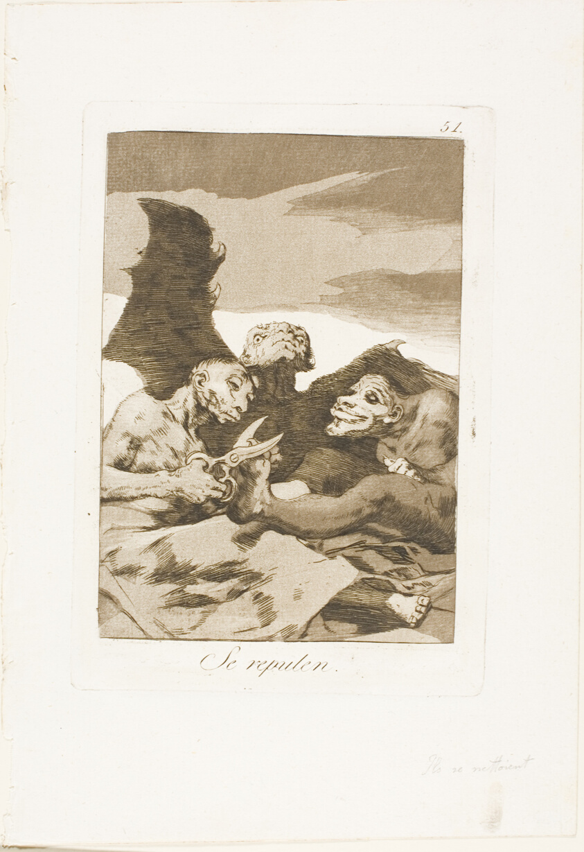 They Spruce Themselves Up, plate 51 from Los Caprichos