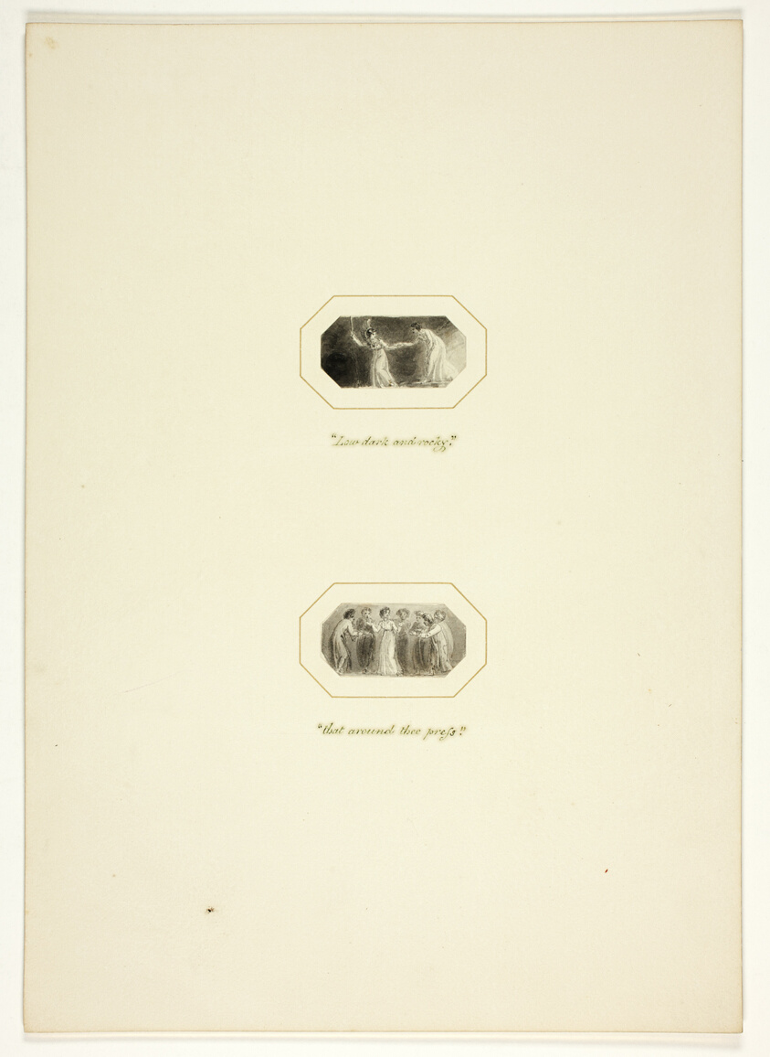 Study for a plate from The Triumphs of Temper, in the 1796 Royal Engagements Pocket Book