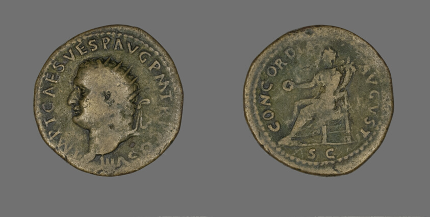 Dupondius (Coin) Portraying Emperor Vespasian